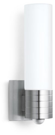 Steinel Sensor Außenleuchte L 260 S, 9.87 W LED Lampe, 240° Bewegungsmelder, 12 m Reichweite, 703 lm, Edelstahl, Weiß