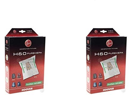 Pack of 2 Original H60 Hoover Bags for Sensory, Telios, Arianne, Freemmotion Model