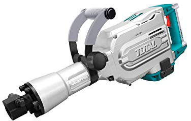 TOTAL - Martello Demolitore 1700W 50J SDS Hex con 2 Scalpelli e Valigetta, Martello Pneumatico Professionale, Martello Demolitore Elettrico per Lavori di Demolizione