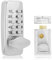 Mechanical Keyless Entry Door Lock Deadbolt Keypad, 2-4 Digital Code Keypad Deadbolt Door Knob with Handle, Indoor Outdoor Mechanical Door Password Security Code Lock, Keypad Combination Door Lock