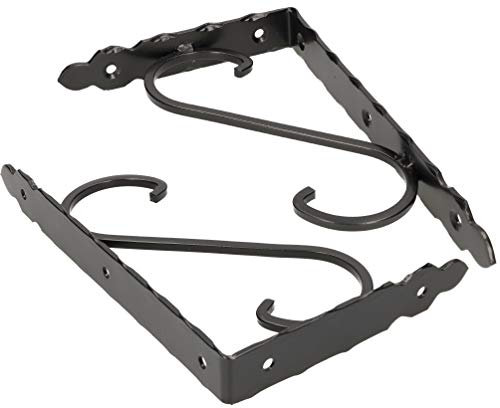 KOTARBAU® 2er Set Regalträger 25x15cm Regalkonsole Geschmiedet Antik Schwarz