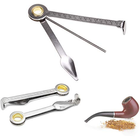 Kare & Kind 3-in-1-Räucherpfeifenwerkzeug – Tamper, Schürhaken, Reibahle – effektives Reinigungswerkzeug – 3er-Pack – funktioniert auch für Shisha, Wasserpfeife