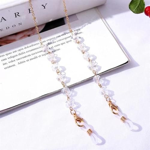chlzekai Sonnenbrille Ketten Halskette Brille Mode Umhängeband Damen Schmuck Metall Brillen Lanyard Herz Perle Zubehör-China,02
