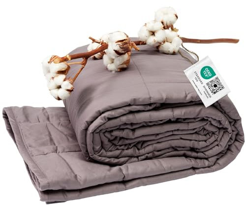 FRIEDO products Gewichtsdecke 135x200 6kg – Anti-Stress Therapiedecke für Erwachsene – Schwere Decke für erholsamen Schlaf & schnelles Einschlafen – ÖKO-TEX100 Zertifiziert I Weighted Blanket