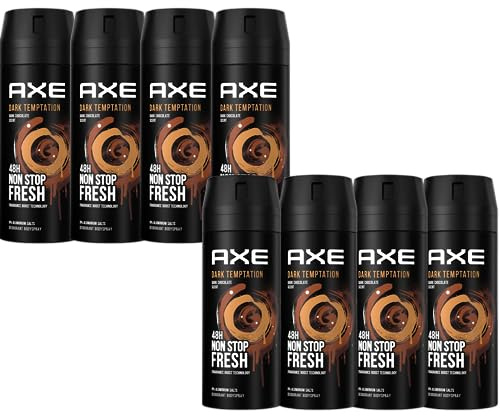 Deo Axe Dark Temptation 8 x 150ml Deospray Deodorant Bodyspray Herren