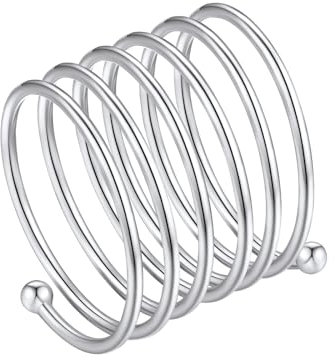 FindChic Full Fingerring Damen Silber 925 Wickelring Stapelring verstellbar Vollfinger simpel Open Ring Schmuck Accessoire für Geburtstag Valentinstag