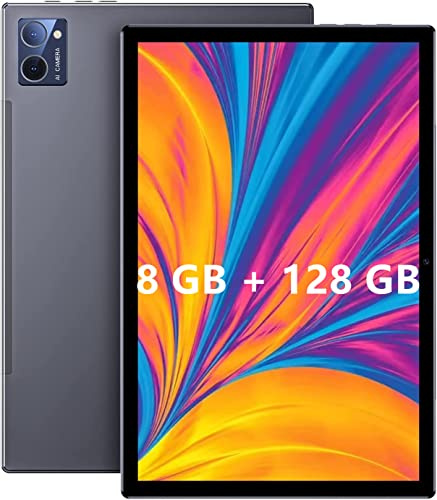 TANYIMING Android-surfplatta 25,7 cm (10,1 tum), 4G LTE Dual SIM, 8 GB RAM, 128 GB minne, stöder 1 TB, IPS-pekskärm, dubbel kamera, WiFi/WLAN/Bluetooth/GPS, TYD-109