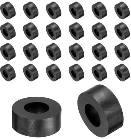 QUARKZMAN 36pz Distanziali Gomma 25mm OD, 12mm ID, 10mm Altezza Distanziatore Rotondo Antivibrazioni Boccola Anelli Tenuta Rondella Piatta Spessa per Accessori Auto Domestici