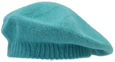 Französisches Kostüm für Herren, einfarbig, gestrickte Wolle, warme Baskenmütze, lässiger Schatten, Herbst- und Wintermütze, französische Wolle, mintgrün, M