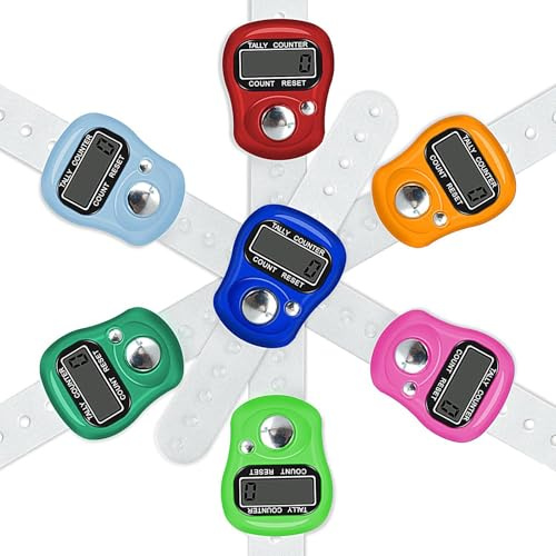 Compteur de clicker numérique | Tasbeeh Ring | Compteur de doigts Tasbihh | Compteur de tête | Compteur de doigts numérique | Compteur de doigts pour crochet, golf, comptage, inventaire, tour et