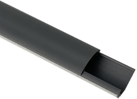 CQCQC Cable Trunking Square Box Cable Trunking, Self-Adhesive Cable Hider, 1m Long,Cable Management for Home Office(Grey)