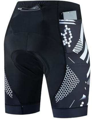 FJIXUO Cykelshorts cykelkläder för herr Bibs herrkläder shorts tröja vägcykel gel sport trosor cykling shorts herr (svart 02, L)