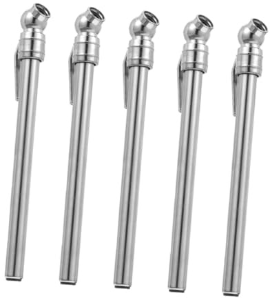 LALADEFIEE Car Tire Pressure Pen and Portable Tire Pressure Gauge 5pcs Silver for Cars and Trucks Compact Design for On-the-go Vehicle Maintenance