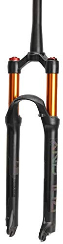 LHHL Fourches À Vélo 27.5 VTT Fourche Gaz Suspension Pneumatique Verrouillage 1-1/8 QR avec Réglage D'amortissement Voyage 120mm Frein Disque(D1)