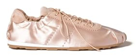 OMLISHZTY Pink Womens Ballet Sneakers Satin Lace Up Fahion Sneakers Ballerina Flats with Bowknot Comfortable Walking Shoes