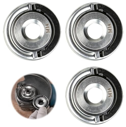 Lot de 3 écrous de serrage rapide pour meuleuse d'angle avec levier M14 - Écrou à serrage rapide - Meuleuse d'angle - Écrou de serrage rapide sans outil - Écrou de serrage pour toutes les meuleuses