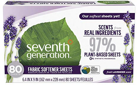 Seventh Generation Weichspülerblätter, blauer Eukalyptus und Lavendel, 80 Stück