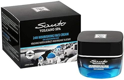 Crema viso nutriente e rivitalizzante 24 ore, estratto di acqua vulcanica e olio d'oliva