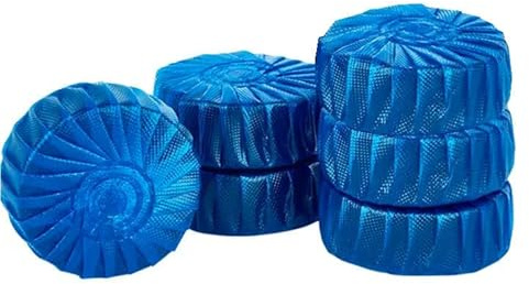 WC Wasserkasten Tabletten Tabs Toilettenreiniger Aktiv Steine Blauspüler (6 Stück)