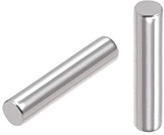 sourcing map 100Pcs 2.5mm x 14mm Dowel Pin 304 Stainless Steel Pegs Support Shelves Silver Tone