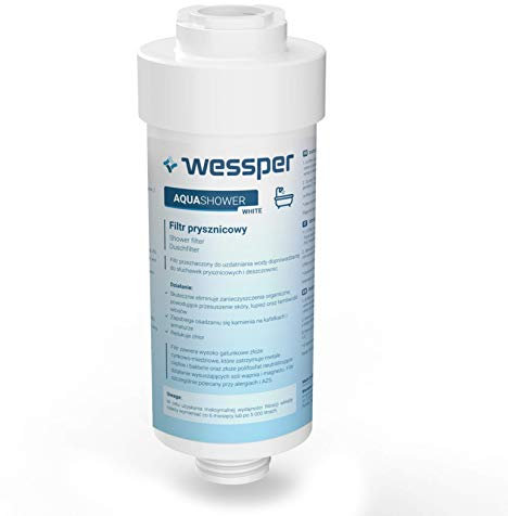 Wessper AWF SWR-Anm P M anticalcare doccia filtro, Argento/metallizzato (Bianco)