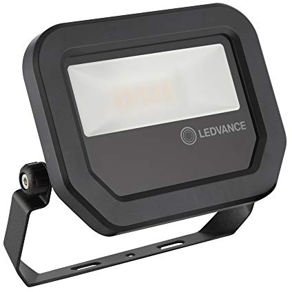 LEDVANCE Fluter LED: für Wand/Decke/Boden, FLOODLIGHT 10 W / 10 W, 100…277 V, Warm White, 3000 K, Gehäusematerial: Aluminium, IP65, 4058075420847, Schwarz