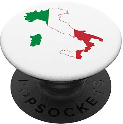 Italien Länderumriss auf Flagge - PopSockets Ausziehbarer Sockel und Griff für Smartphones und Tablets