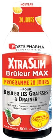 Forté Pharma - XtraSlim 700 Brûleur Max | Complément Alimentaire Brûleur de Graisses à boire | Flacon 500 ml = 20 jours