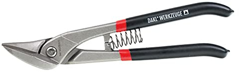 DAKL BlechschereeXtrem Idealschere links 260 mm, mit Feder und PVC-Griffen, Dachdecker, Klempner, Spengler