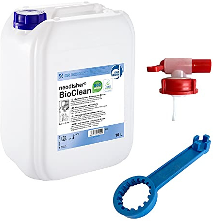 Geschirrspülmittel, Dr. Weigert neodisher BioClean - Inkl. Kanisterschlüssel u. Auslaufhahn, Hochkonzentriert, Flüssig, 10 Liter