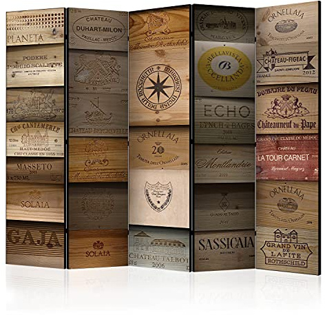 murando - Paravento da Interno, Separe Divisorio, Monofacciale 225x172 cm | 5 Pannelli Decorativi, Stampa su Un Lato, Tela in TNT, Pronto all'Uso, Separatore per Casa e Ufficio, Produzione EU