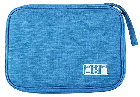 Create idea Correa de Reloj Correas de Reloj Bolsa de Almacenamiento portátil Bolsa Impermeable Bolsa de Organizador de Viaje de Nylon Azul