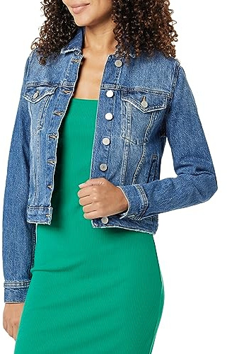 The Drop, giacca di jeans corta da donna Jai, indaco medio, S