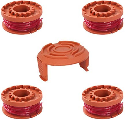 BIGJIYU 5 Pieces Lawn Mower Strimmer Coil for Worx Strimmer Spool Line WA0004.1/WA0010 Replacement