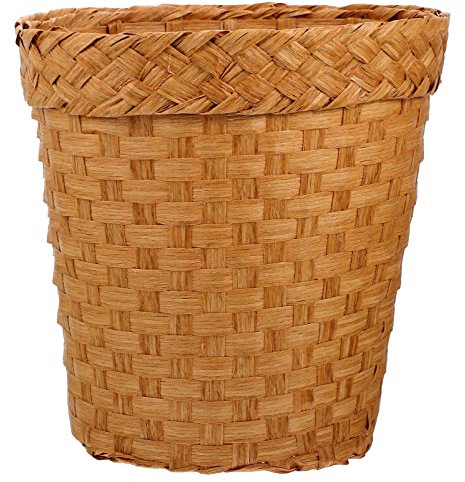 ULTECHNOVO Corbeille Tressée pour Salle De Bain Corbeille De Salle De Bain Poubelle De Chambre Composteur Dextérieur Corbeille à Déchets en Osier Pot Papier Petit Bureau Corbeille De Fruits