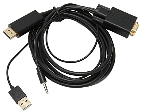 Cavo da VGA a HDMI 5,9 Piedi, 1080P 60Hz Cavo Adattatore per Interfaccia Multimediale da VGA a HD con e Alimentazione per Monitor PC Portatile