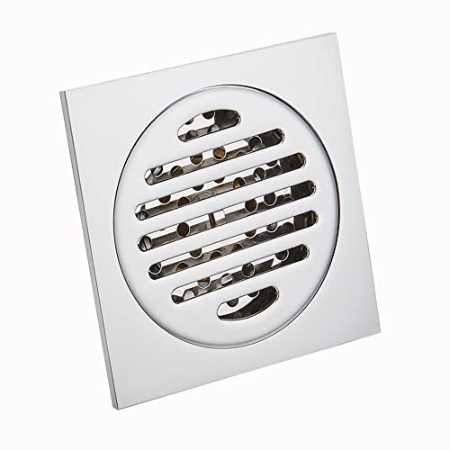 Quadratischer Bodenablauf, Edelstahl, geruchshemmend, Dusche, Bodenablauf, Ablaufabdeckung, Badezimmer-Bodenablauf-Siebabdeckung für Küche, Waschraum, Toilette (Typ A)