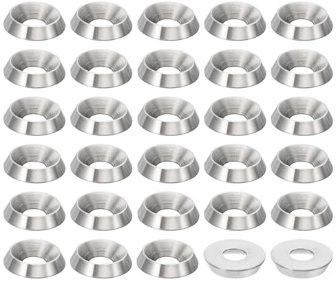 PATIKIL 30 Pièces Rondelle de Finition M5 à Tête Fraisée Diamètre de 14 Mm