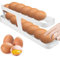 Hueveras para Frigorífico, RISVOWO 2 Nivele Dispensador de Huevos, Organizador de Huevos Enrollable para 14 Huevos, Bandeja de Huevos para Cocina para Refrigerador
