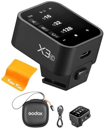 Godox X3-C Déclencheur de Flash sans Fil E-TTLII 2,4 GHz Déclencheur de Flash sans Fil avec écran LED Rechargeable (Type C) Godox X3C pour Télécommande sans Fil Canon