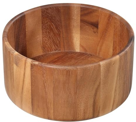 Zassenhaus Salatschüssel Akazienholz | Schale aus hochwertigem Holz | Zur Zubereitung und zum Servieren von Salat | Dekoschüssel | Naturholz | Ø 25 x 12,5 cm