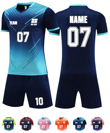 Generisch Trikot mit Eigenem Namen Nummer Logo, Personalisiert Fußball Trikots für Kinder/Erwachsene, Trikot Selbst Gestalten Fußball für Junge Herren #11