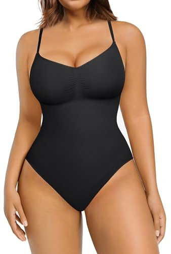 FeelinGirl Body Gainant pour Femme Sculptant Sans Couture Invisible Gaine Ventre Plat Amincissante (Slip Noir 3XL/4XL)