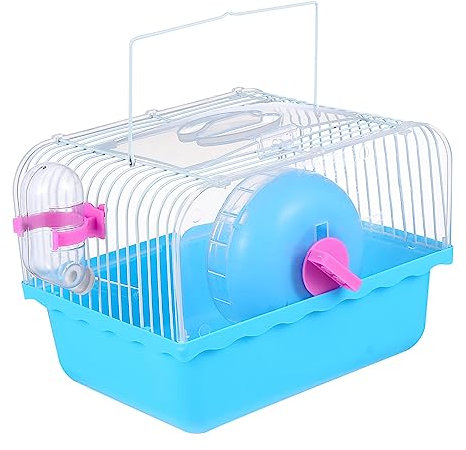 TOGEVAL Hamsterkäfig Tragbare Pet Carrier Box Für Kleine Haustiere Transparentes Design Inklusive Wasserbehälter Robustes Material Für Hamster Meerschweinchen Ratten Und Mehr