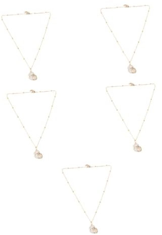 SAFIGLE 5st Muschel Halskette Mädchen Halskette Muschelketten Für Frauen Halskette Für Mädchen Halskette Für Männer Muschel Schmuck Chokerhalsketten Für Frauen Muschelhalskette Hülse