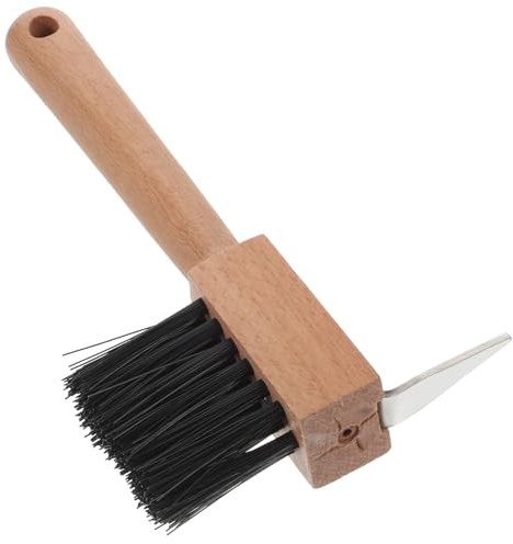 Sosoport Cepillo Herramienta Portátil Mango de Madera para Reparar Herraduras Acero Inoxidable y Agarre Cómodo para Cascos de Equinos