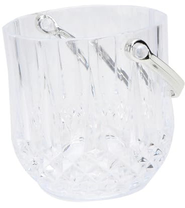 Alipis Seau à Glace Acrylique Transparent Portable, Récipient pour Glaçons Cristal, Ustensile Bar Compact, Usage Domestique Et Karaoké, Design Élégant Et Fonctionnel