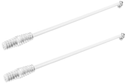 STOBOK 2pcs Aluminum Alloy White Curtain Pull Rods Manual Draw Rods for Grommet Curtains for Easy Operation