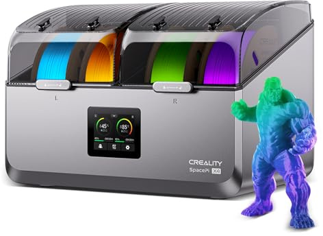 Creality Space Pi X4 Essiccatore per filamenti, scatola essiccatore per filamenti per stampanti 3D con 4 bobine e doppio riscaldamento PTC, per PLA PETG ABS Nylon PA TPU da 1,75/2,85 mm