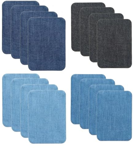 12PCS Patchs Jean Thermocollant,Assortis en Nuances de Bleu,Patch Jean,Denim Jeans Patchs à Repasser,Patch Thermocollant Vetement,Coton patchs de réparation,Colle Thermofusible Ultra-Résistante.
